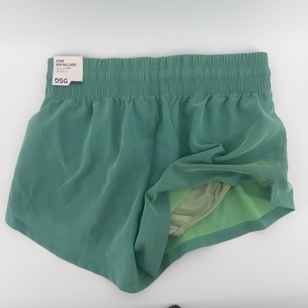 DSG Womens Stride High-Rise Short Green Iridescent Small DAW14201N NWT - Picture 3 of 7